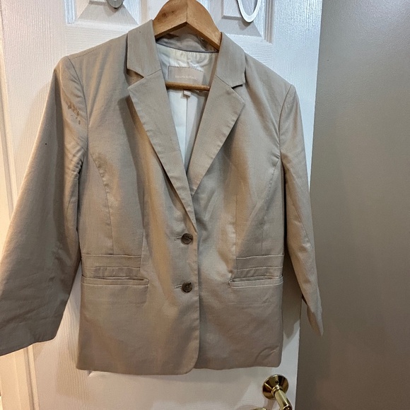 Banana Republic Lightweight Cotton Suiting Jacket – Size 10, 3/4 Length Sleeves - Picture 1 of 5